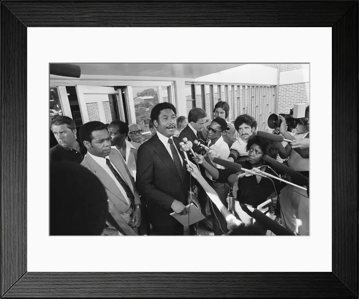 Framed Print : Atlanta Commissioner Makes Announcement Framed Print : Atlanta Commissioner Makes Announcement