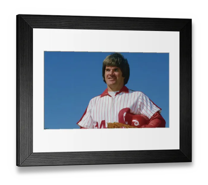 Framed Print : Pete Rose. Portrait of Pete Rose, first baseman for the Philadelphia Phillies Framed Print : Pete Rose. Portrait of Pete Rose, first baseman for the Philadelphia Phillies