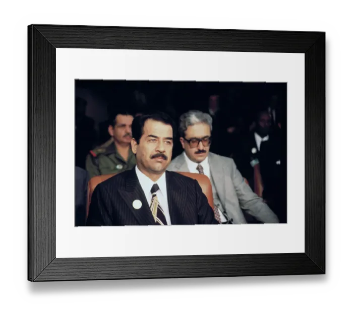 Framed Print : President of Iraq Saddam Hussein Framed Print : President of Iraq Saddam Hussein