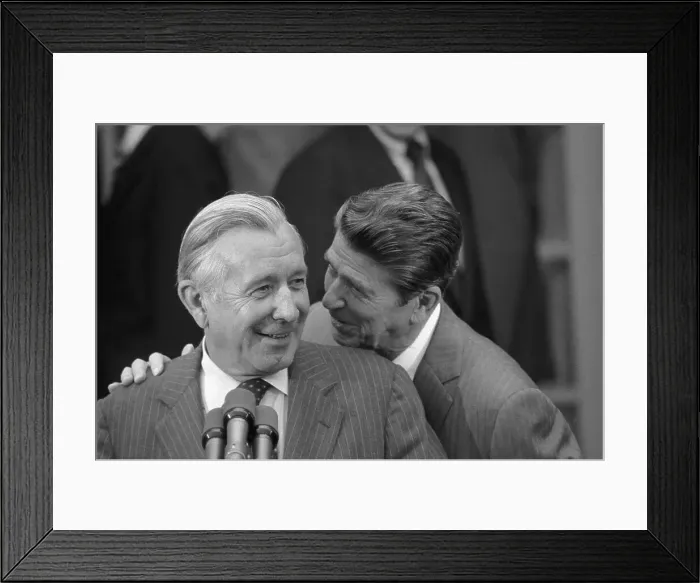 Framed Print : Ronald Reagan Speaking with Donald Reagan Framed Print : Ronald Reagan Speaking with Donald Reagan