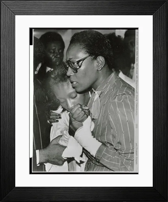 Framed Print : Woman Comforting Another at Funeral Framed Print : Woman Comforting Another at Funeral