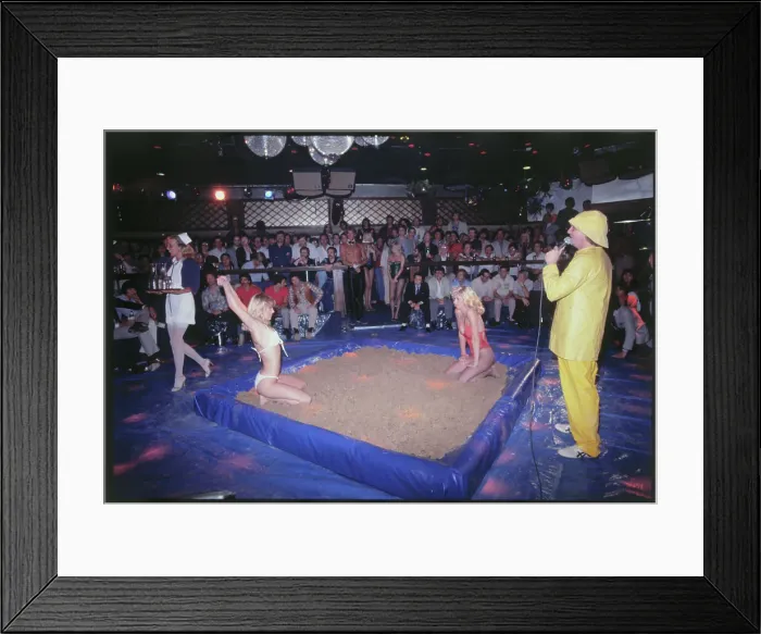 Framed Print : Mudwrestlers Ready to Fight
