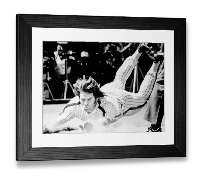 Framed Print : Pete Rose Sliding into Home Framed Print : Pete Rose Sliding into Home