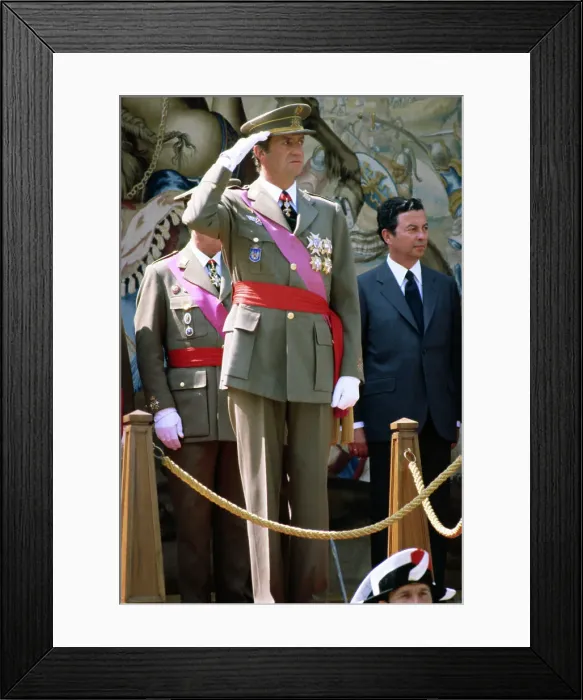 Framed Print : King Juan Carlos of Spain Saluting Framed Print : King Juan Carlos of Spain Saluting