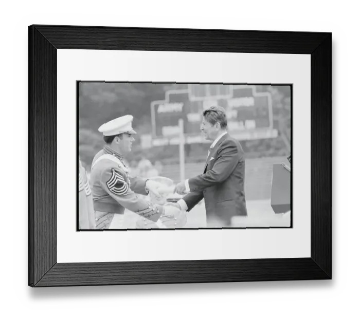 Framed Print : Ronald Reagan Presenting Diploma Framed Print : Ronald Reagan Presenting Diploma
