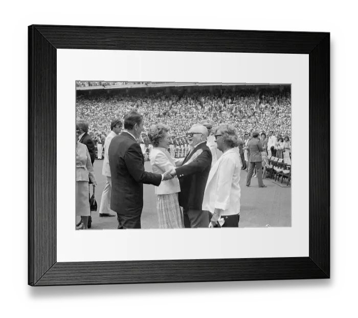 Framed Print : Nancy and Ronald Reagan Greet James Cagney Framed Print : Nancy and Ronald Reagan Greet James Cagney
