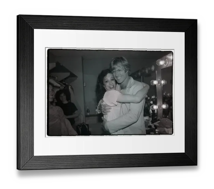 Framed Print : Robert Redford Hugs Martha Clarke Framed Print : Robert Redford Hugs Martha Clarke