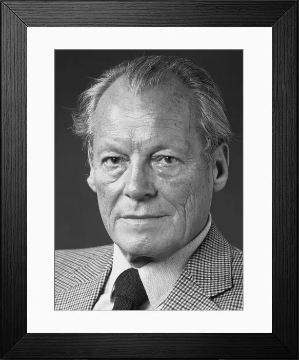 Framed Print : Willy Brandt Posing Framed Print : Willy Brandt Posing