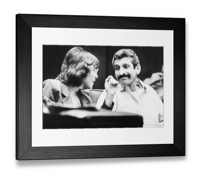 Framed Print : Angelo Buono & Attorney Katherine Mader Framed Print : Angelo Buono & Attorney Katherine Mader