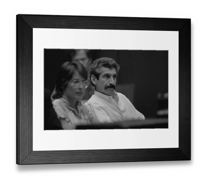 Framed Print : Angelo Buono & Attorney Katherine Mader Framed Print : Angelo Buono & Attorney Katherine Mader