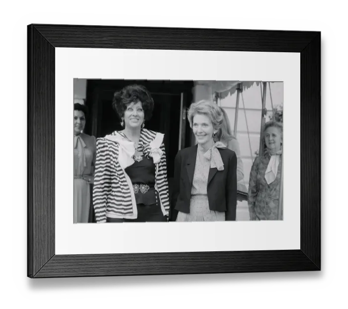Framed Print : Nancy Reagan with Carmen Lopez Portillo Framed Print : Nancy Reagan with Carmen Lopez Portillo