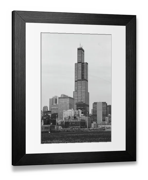 Framed Print : View of the Sears Tower, 1981 Framed Print : View of the Sears Tower, 1981