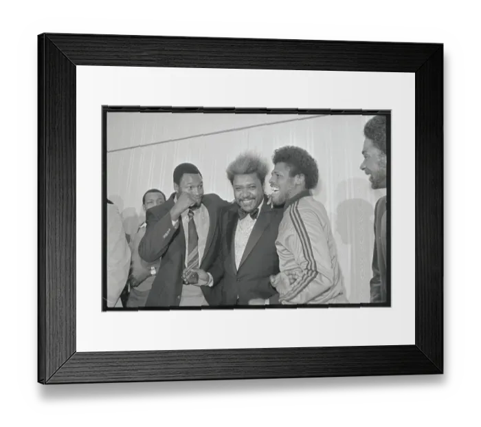 Framed Print : Larry Holmes, Don King, and Leon Spinks Smiling Framed Print : Larry Holmes, Don King, and Leon Spinks Smiling