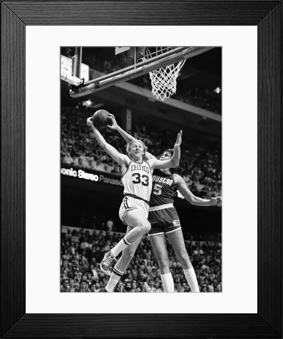 Framed Print : Billy Paultz Blocking Larry Bird From Scoring Framed Print : Billy Paultz Blocking Larry Bird From Scoring