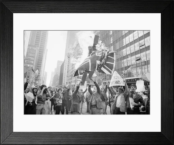 Framed Print : Street Rally In Front Of British Consul Framed Print : Street Rally In Front Of British Consul