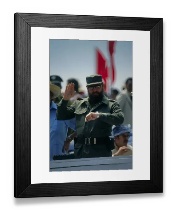 Framed Print : Fidel Castro Wearing Military Uniform Framed Print : Fidel Castro Wearing Military Uniform
