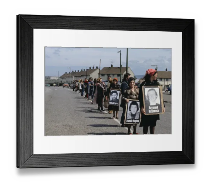 Framed Print : Demonstrators in Belfast Framed Print : Demonstrators in Belfast
