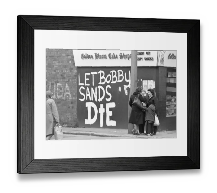 Framed Print : Women Chat By Anti-IRA Graffiti Framed Print : Women Chat By Anti-IRA Graffiti