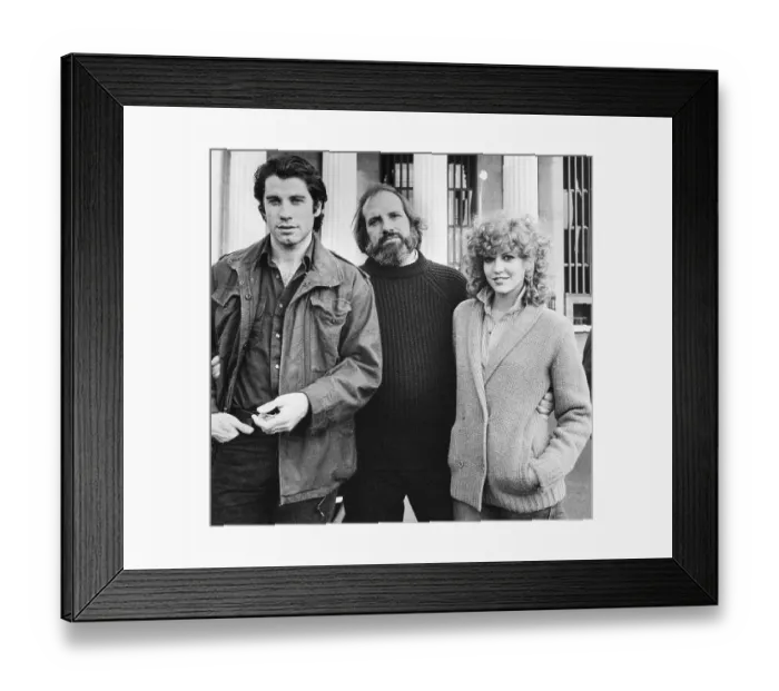 Framed Print : John Travolta With Brian De Palma Framed Print : John Travolta With Brian De Palma