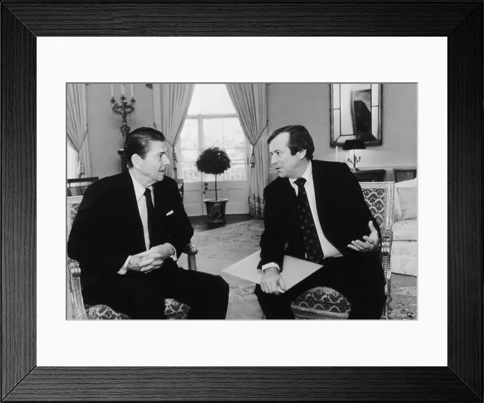 Framed Print : Ronald Reagan Conversing with Howard Baker Framed Print : Ronald Reagan Conversing with Howard Baker