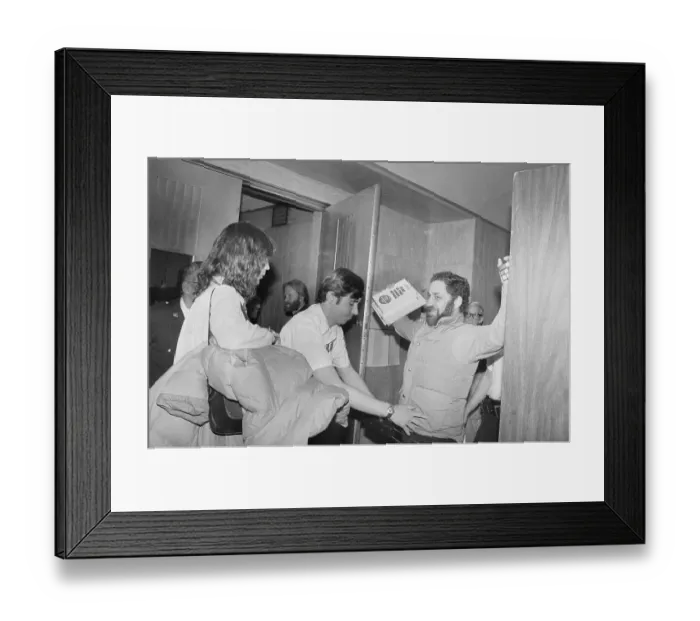 Framed Print : Abbie Hoffman Being Searched Before Trial