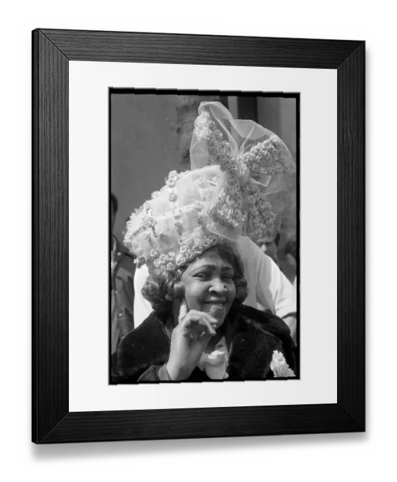 Framed Print : Woman Wearing a Easter Hat at the Parade Framed Print : Woman Wearing a Easter Hat at the Parade
