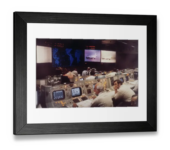 Framed Print : Space Shuttle Control Room Framed Print : Space Shuttle Control Room