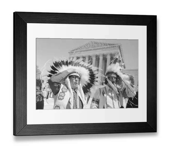 Framed Print : Leaders of Crow Tribe at Press Conference Framed Print : Leaders of Crow Tribe at Press Conference