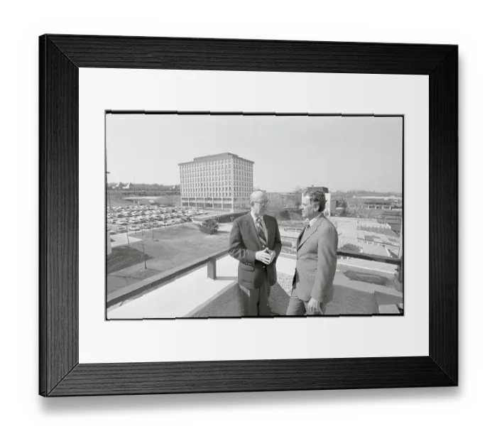 Framed Print : James Rouse and Mathias DeVito Conversing Framed Print : James Rouse and Mathias DeVito Conversing