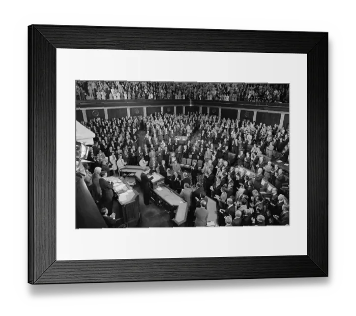 Framed Print : Ronald Reagan Speaking to Congress Framed Print : Ronald Reagan Speaking to Congress