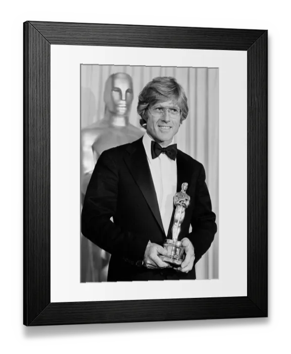Framed Print : Robert Redford Holding Oscar Framed Print : Robert Redford Holding Oscar
