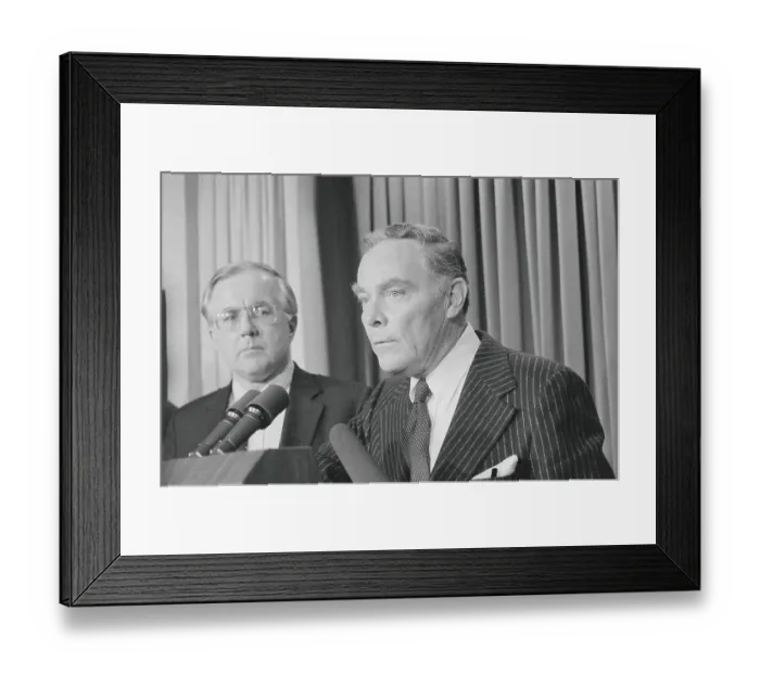 Framed Print : Secretary of State Alexander Haig Holding Emergency Press Conference Framed Print : Secretary of State Alexander Haig Holding Emergency Press Conference