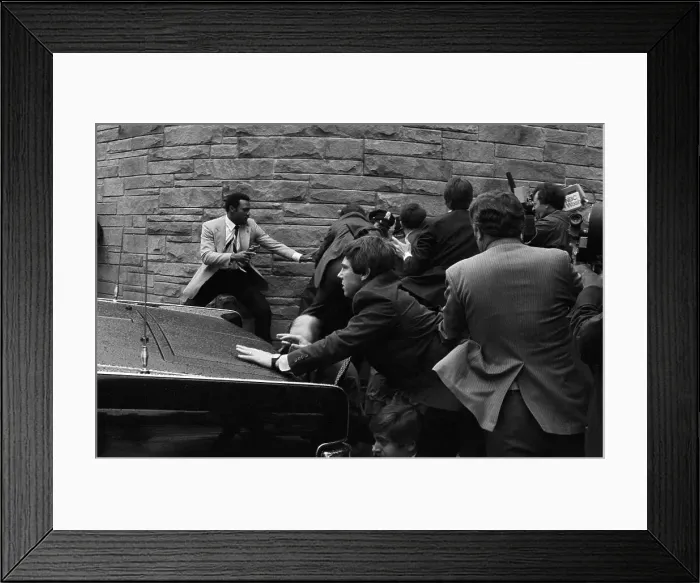 Framed Print : Assassination Attempt on Ronald Reagan
