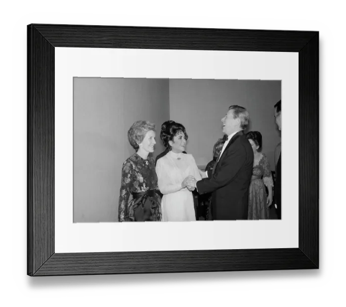 Framed Print : Ronald and Nancy Reagan with Elizabeth Taylor Framed Print : Ronald and Nancy Reagan with Elizabeth Taylor