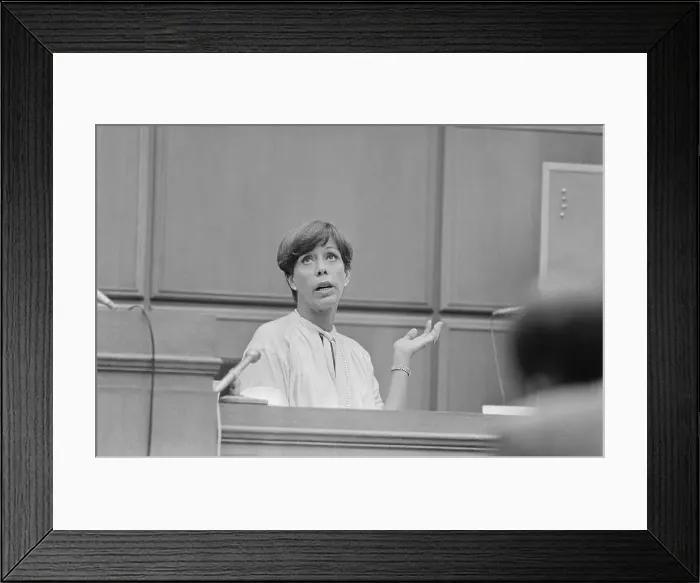 Framed Print : Carol Burnett Sitting in Courtroom Testimony Stand Framed Print : Carol Burnett Sitting in Courtroom Testimony Stand