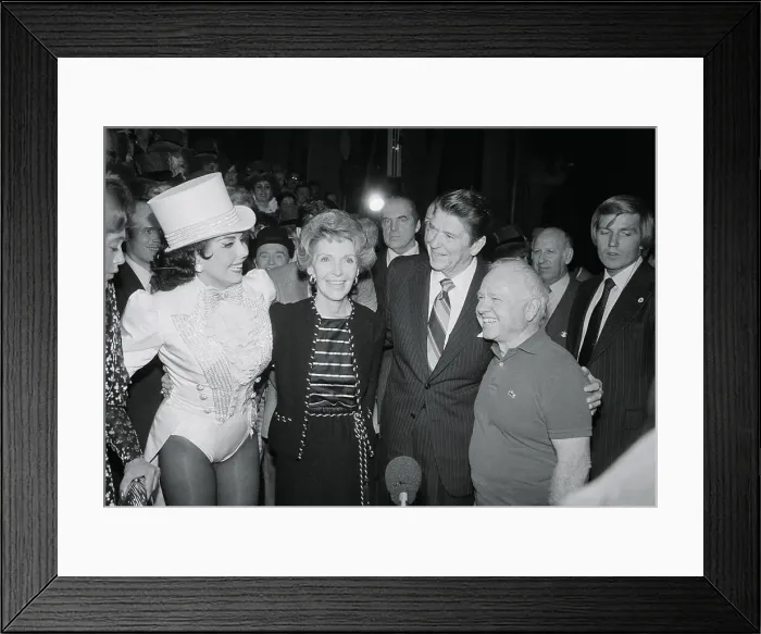Framed Print : Mickey Rooney Posing with President Reagan and Others Framed Print : Mickey Rooney Posing with President Reagan and Others