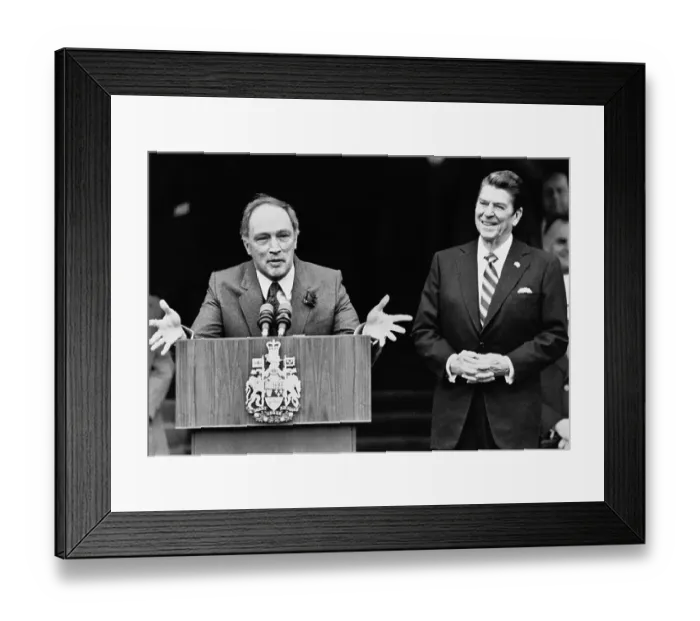 Framed Print : Canadian Prime Minister Pierre Elliott Trudeau Giving a Speech Framed Print : Canadian Prime Minister Pierre Elliott Trudeau Giving a Speech