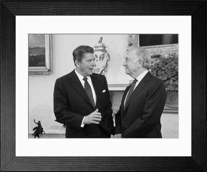 Framed Print : President Reagan And Walter Cronkite Framed Print : President Reagan And Walter Cronkite