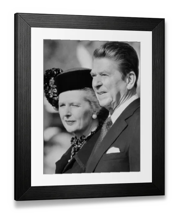 Framed Print : Portrait of Ronald Reagan and Margaret Thatcher Framed Print : Portrait of Ronald Reagan and Margaret Thatcher