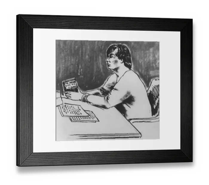 Framed Print : Mark David Chapman Holding Book Framed Print : Mark David Chapman Holding Book