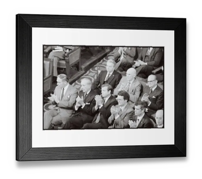 Framed Print : Cabinet Members Applauding Ronald Reagan Framed Print : Cabinet Members Applauding Ronald Reagan
