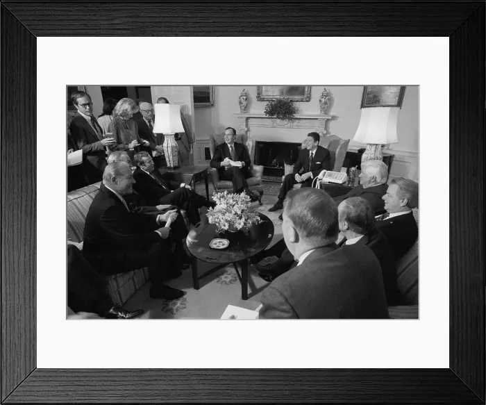 Framed Print : Reagan, Bush, and Congressional Leaders Framed Print : Reagan, Bush, and Congressional Leaders