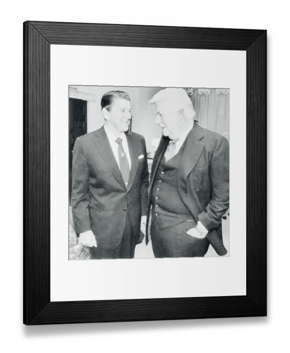 Framed Print : Ronald Reagan and Thomas O'Neill