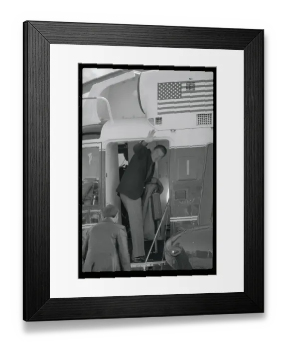 Framed Print : Ronald Reagan Boarding Helicopter Framed Print : Ronald Reagan Boarding Helicopter