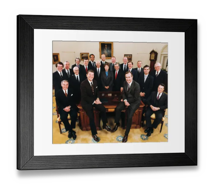 Framed Print : President Reagan with His Cabinet Framed Print : President Reagan with His Cabinet