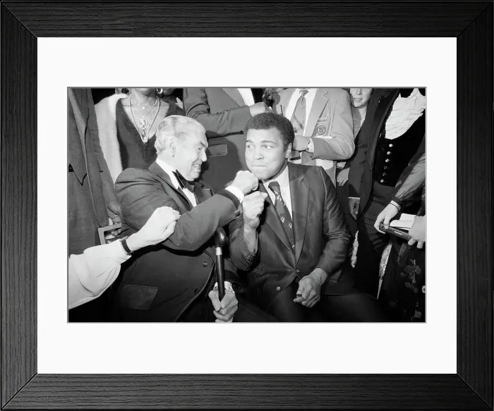 Framed Print : Jack Dempsey Seated with Muhammad Ali Framed Print : Jack Dempsey Seated with Muhammad Ali