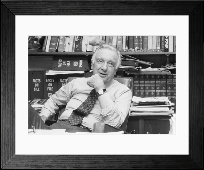 Framed Print : Walter Cronkite in His Office Framed Print : Walter Cronkite in His Office
