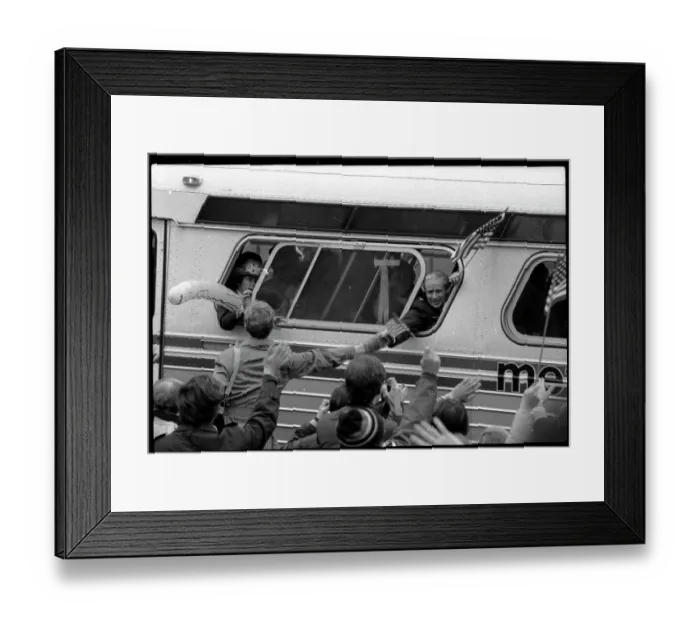 Framed Print : Returned American Hostages Waving Framed Print : Returned American Hostages Waving