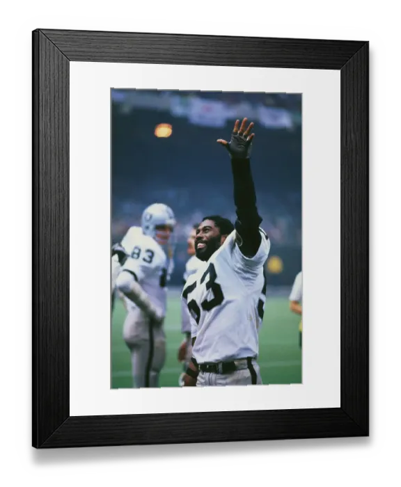 Framed Print : Rod Martin Gesturing After Raiders Win Framed Print : Rod Martin Gesturing After Raiders Win