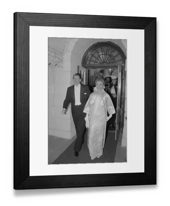 Framed Print : President And Mrs. Reagan Leaving Framed Print : President And Mrs. Reagan Leaving